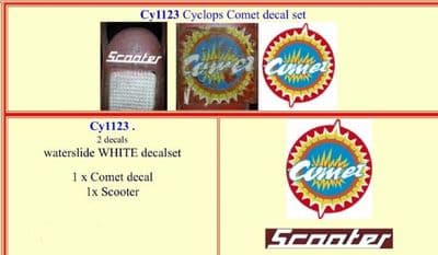 CY1123 Cyclops Comet decal set