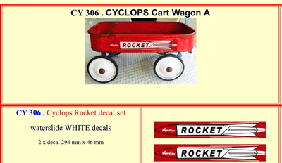 CY306 Cyclops Rocket decal set