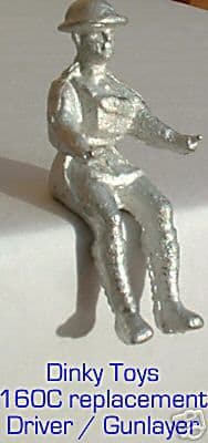 Dinky Toys 160C Army Gunlayer / Driver (Unpainted)