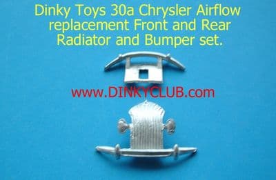 Dinky Toys 30A Chrysler Airflow Front & Rear Grille Radiator Bumper set [ The Pair ]