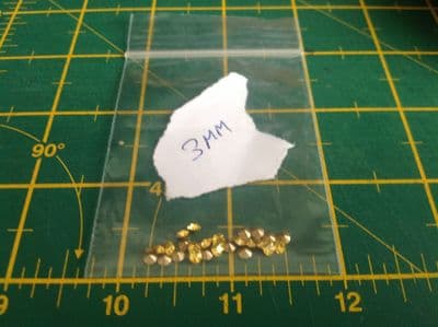 Dinky Toys Headlamp Jewels in Yellow 3mm  [ Each ]