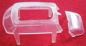 French Dinky Toys 24CP Citroen DS19 clear plastic window unit (2 parts)