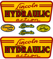 Ln04 Lincoln Hydraulic truck decal set