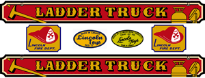 Ln09 Lincoln Ladder truck decal set