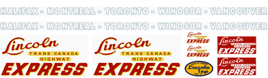 Ln10 Lincoln Express decal set