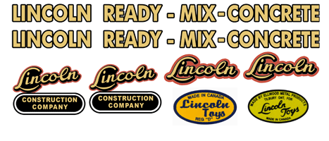 Ln11 Lincoln  Ready - Mix Concrete truck decal set