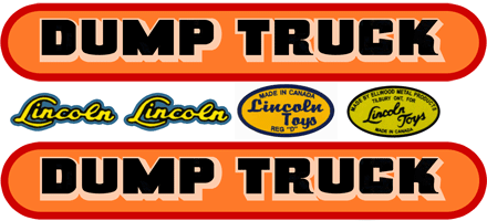 Ln13 Lincoln Dump truck decal set