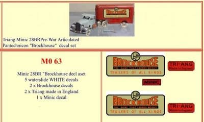 M063 Tri-ang ( Triang ) Minic 28BR Pre-War  Articulated Pantechnicon 
