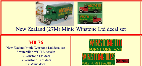 M076 Tri-ang ( Triang ) Minic New Zealand 27M 