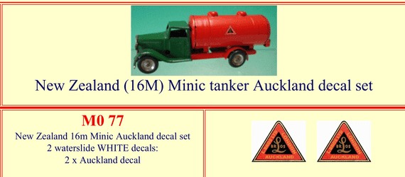M077 Tri-ang ( Triang ) Minic 16M New Zealand 