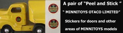 M10  MINNITOYS round logo door DECAL SET