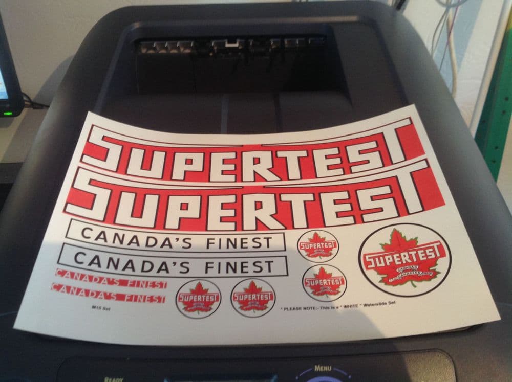 Super Test Sticker M15 MINNITOYS SUPERTEST DECAL SET