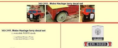MO2955 Mobo Haulage lorry Pedal Car decal set