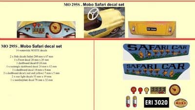 MO295S Mobo Safari Pedal Car decal set