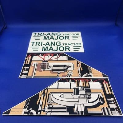 TM32B Tri-ang ( Triang ) Major Pedal Tractor Peel and Stick and Vinyl Set