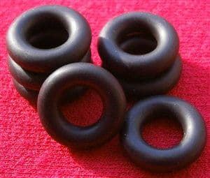 Trading  Purchase Packs:- 5000 x 15mm Outside diameter x 4mm Black Smooth Tyres for Dinky Toys Tires