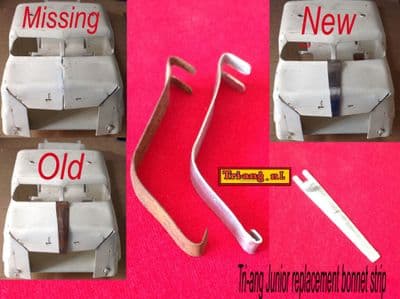 Tri-ang Junior reproduction polished metal bonnet strip