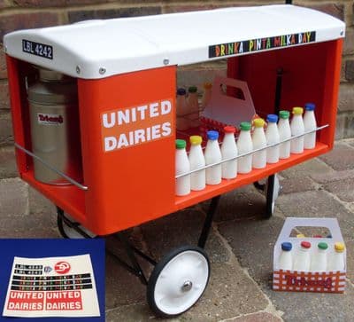 Tri-ang Large United Dairies Milk Float / Wagon Decal Set