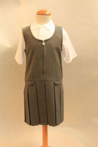 Grey Pinafore Dress