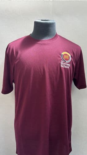 NEW Burgundy Romsey Unisex PE T Shirt