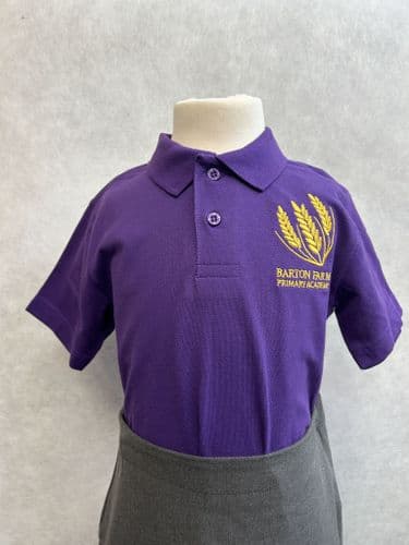 NEW Eco Polo Shirt Purple (Barton Farm)