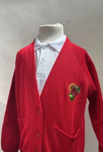 NEW Red Sweat Cardigan (Oliver's Battery)