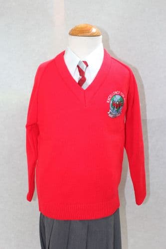 Sweatshirt Material V Neck Pullover (Malmesbury)