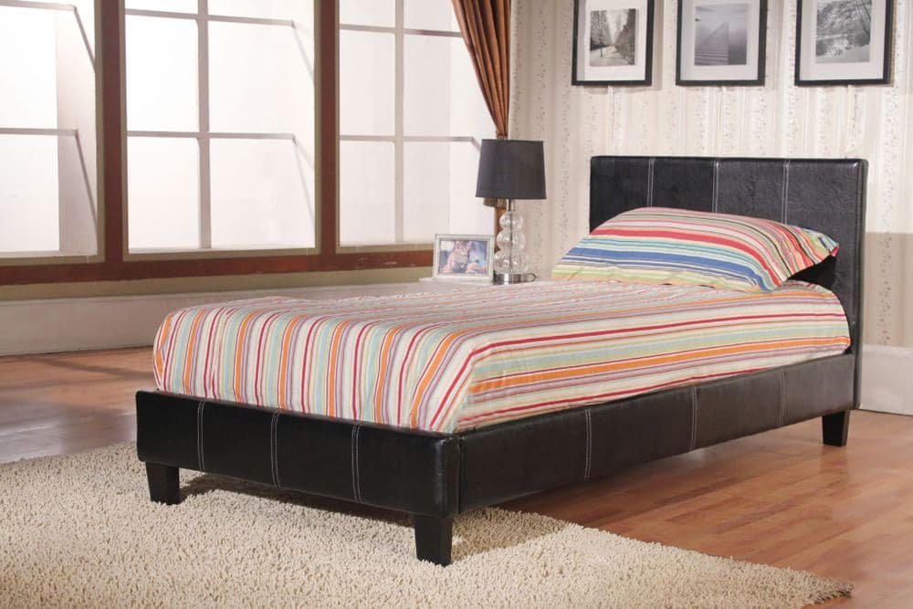 3ft Single Bed and Mattress Black or Brown
