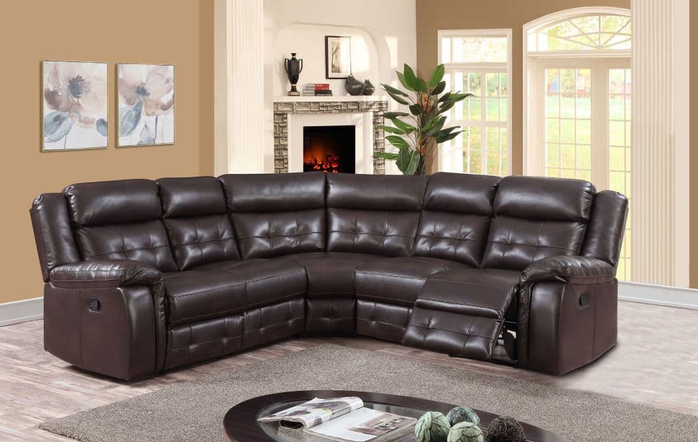 Corner Suite Twin Recliner Brown