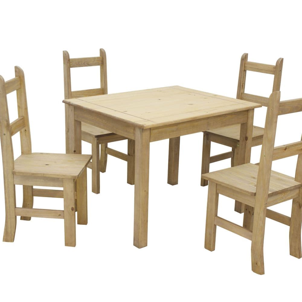 Disstressed Pine 4 Seater Dining Set