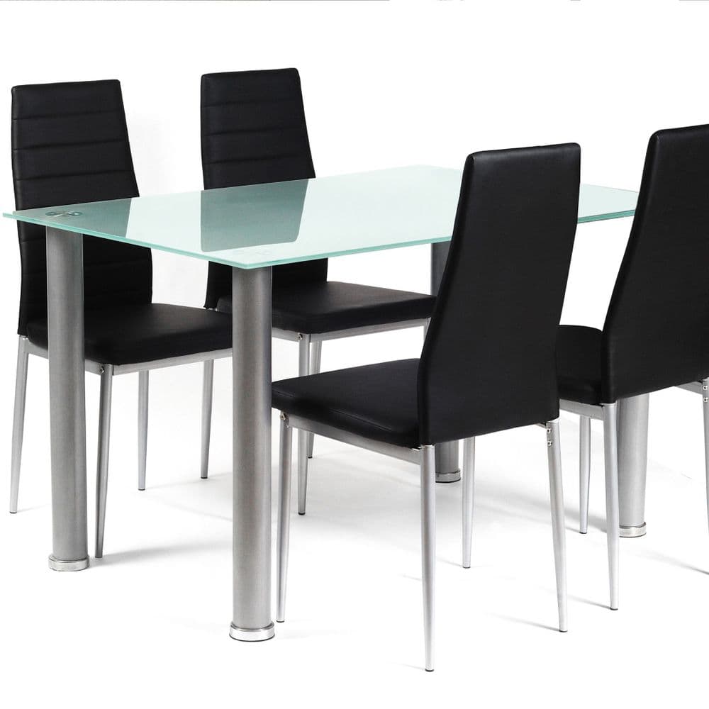 Frosted Glass 4 Seater Dining set