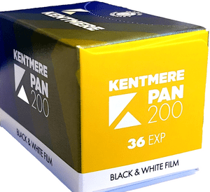 Kentmere Pan (by Ilford) 200 35mm 36 exposure Black and White Camera Film