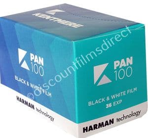 Kentmere Pan (by Ilford) 100 35mm 36 exposure Black and White  Camera Film