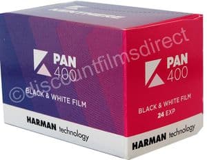 Kentmere Pan (by Ilford) 400 35mm 24 exposure Black and White Camera Film