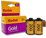 Kodak Gold 200 iso 35mm 24 exposure Colour Print Camera Film 2 PACK
