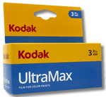 Kodak UltraMax  400 iso 35mm 24 exposure Colour Print Camera  Film 3 PACK SPECIAL