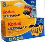 Kodak UltraMax  400 iso 35mm 24 exposure Colour Print Camera  Film 3 PACK SPECIAL Dated 12/2025