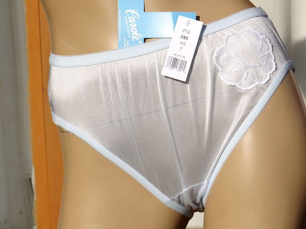 EXQUISITE "CAROLE" SILKY NYLON BIKINI KNICKERS 3 SIZES SMALL/MEDIUM