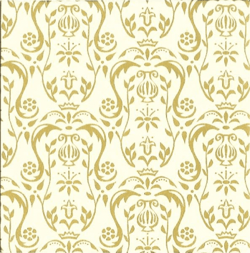 H5 Urn gold on cream wallpaper