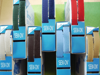 (Velcro type) Hook & Loop Fastener.  Sew and Sew 20mm . 9 Colours. 10 metres