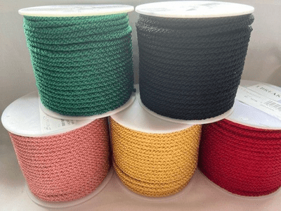 15699 Lacing Cord. 3mm.  18 Colours. 50 metres