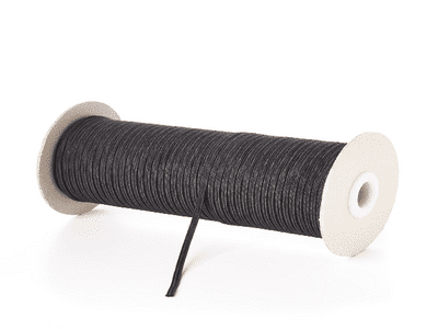 4 Cord Elastic. 3mm. Black. 200 metres