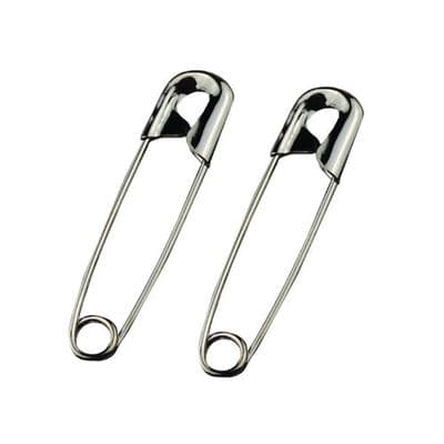 54785 Nickel Plated Steel Safety  Pins. Assorted Bunches. 12 pins per bunch, 40 bunches per tub.  6