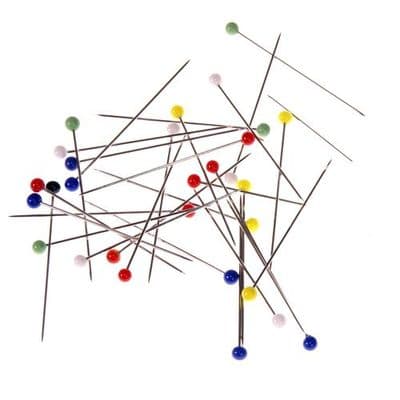 66331 Glass Head Pins 9gms   PACKED IN 5'S