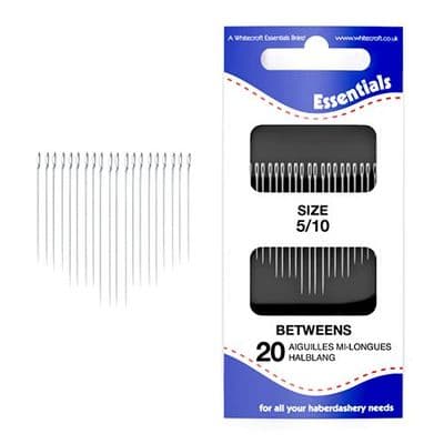 70071 Betweens (Quilting) Sewing Needle 5/10 . 16 needles per wallet, 5 Wallets Per Pack.