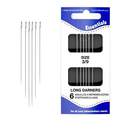 70171 Long Hand Darners Needles 3/9. 6 needles per card, 5 Cards Per Pack