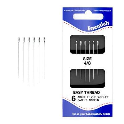 70191 Easy Threader Hand Sewing Needles. 6 needles per wallet, 5 Wallets Per Pack