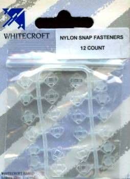 74551 Carded Clear Nylon Snap Fasteners. 12 sets per card, 5 cards per box