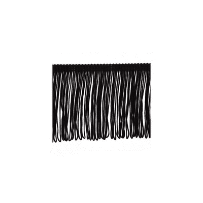 8529L Looped Fringe.  2,  & 4  inch.  Black.  25 metres.