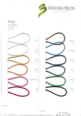 8692 Polyester Rope/Rattail Cord